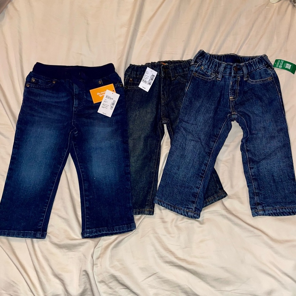 Toddler Boys Jeans, 3 pairs, Size 18-24 months